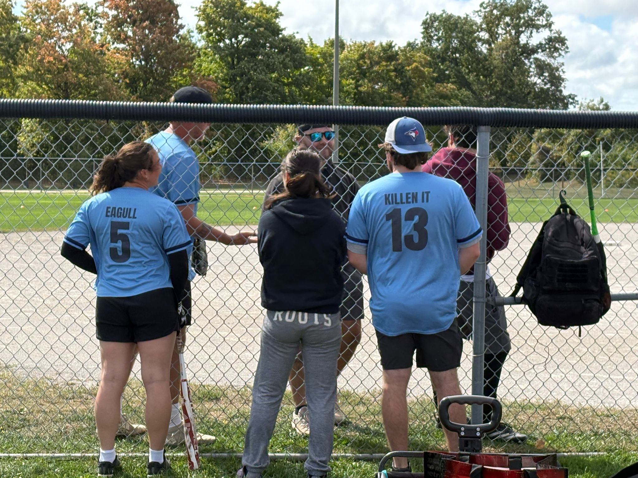 Players watching from the dugout